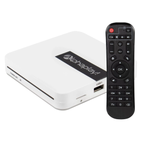 Receptor Alphasat Alphaplay 4K 8GB 2GB RAM Wi-Fi IPTV - Branco